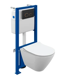 Комплект CITY SMART CO DPL EO slim + LINK PRO + TWINS пластик черный матовый с рамкой золото LP