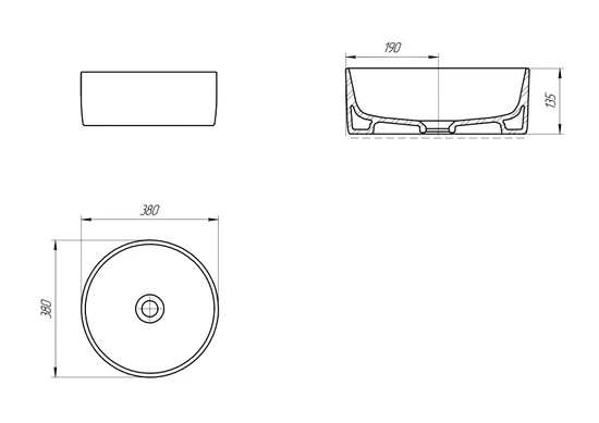 Раковина CREA 38 RING
