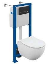 Комплект BRASKO SMART CO DPL EO slim + VECTOR + ESTETICA пластик черный матовый с рамкой хром