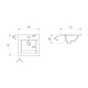 Раковина мебельная GEOMETRY 40 1 отв.