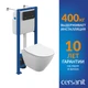 Комплект CITY SMART CO DPL EO slim + VECTOR + ESTETICA пластик черный матовый с рамкой хром
