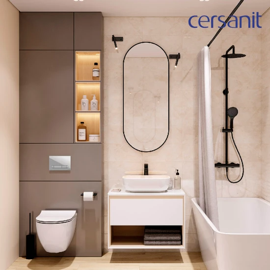 Комплект BRASKO SMART DPL EO slim инсталляция AQUA 40 SMART M кнопка ESTETICA пластик белый LP