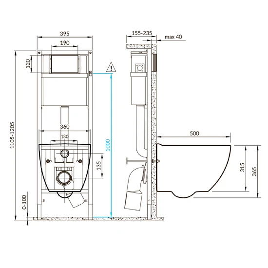 Комплект BRASKO SMART CO DPL EO slim + VECTOR + PILOT стекло белый