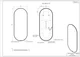 Зеркало ECLIPSE smart 50x122 в черной рамке
