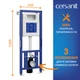 Комплект CITY CO DPL EO slim инсталляция AQUA 40 SMART M кнопка ESTETICA пластик белый с рамкой хром