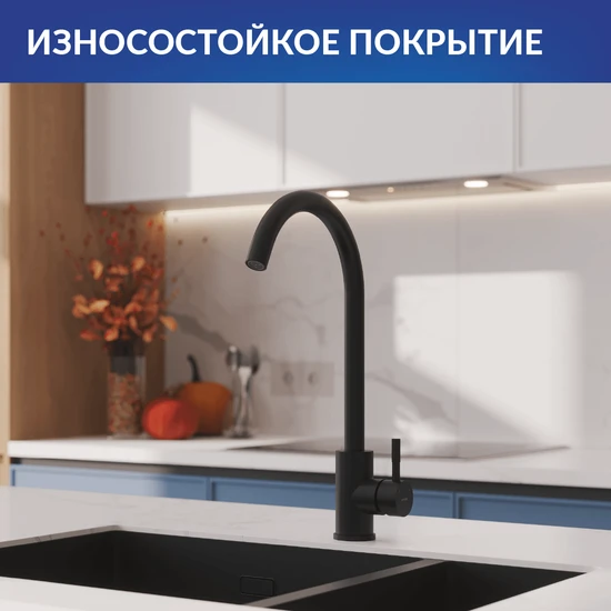 Смеситель для кухни COMO черный