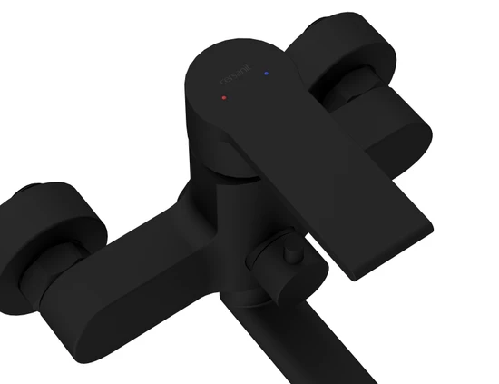 Смеситель для ванны BRASKO BLACK с длинным изливом
