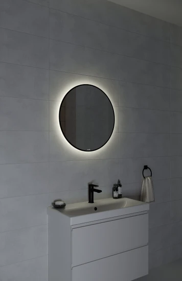 Зеркало ECLIPSE smart 60x60 в черной рамке