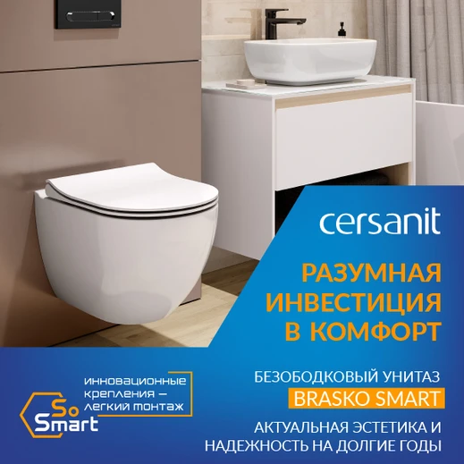 Разумная инвестиция в комфорт: Новый подвесной унитаз Brasko Smart