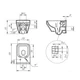 Подвесной унитаз CREA SQUARE Clean On DPL EO slim