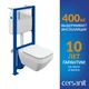 Комплект CREA SQUARE CO DPL EO slim + LINK PRO + ESTETICA пластик белый