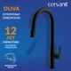 Смеситель для кухни OLIVA с выдвижным изливом черный