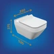 Подвесной унитаз CREA SQUARE Clean On DPL EO slim