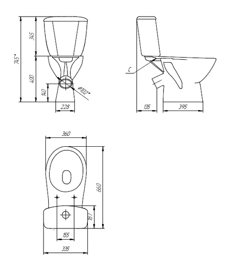 Компакт MITO GREY 031 2-уровневая 3/6 PP