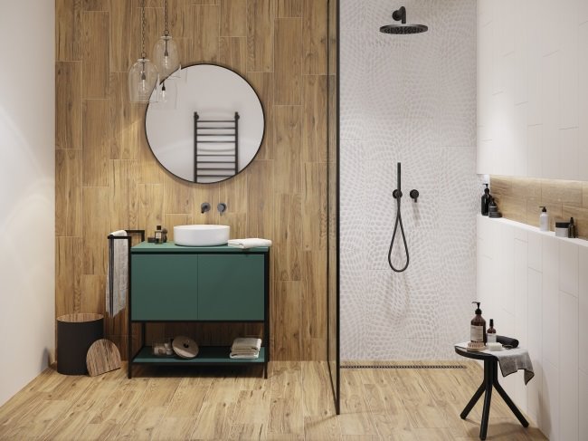 Мебель для маленькой ванной комнаты в скандинавском стиле / Интерьер ванной комнаты / Cersanit