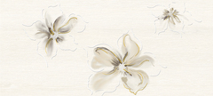 Настенная вставка Cersanit Illusion цветы С светло-бежевый 20x44 IL2G303