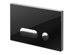 Кнопка INTERA черная глянцевая стекло