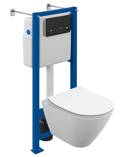 Комплект CITY SMART CO DPL EO slim + VECTOR + ESTETICA пластик черный матовый с рамкой хром