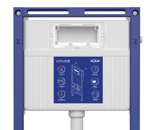 Бачок пластиковый для инсталляции AQUA 40 укомплектованный