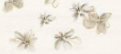 Настенная вставка Cersanit Illusion цветы В светло-бежевый 20x44 IL2G302