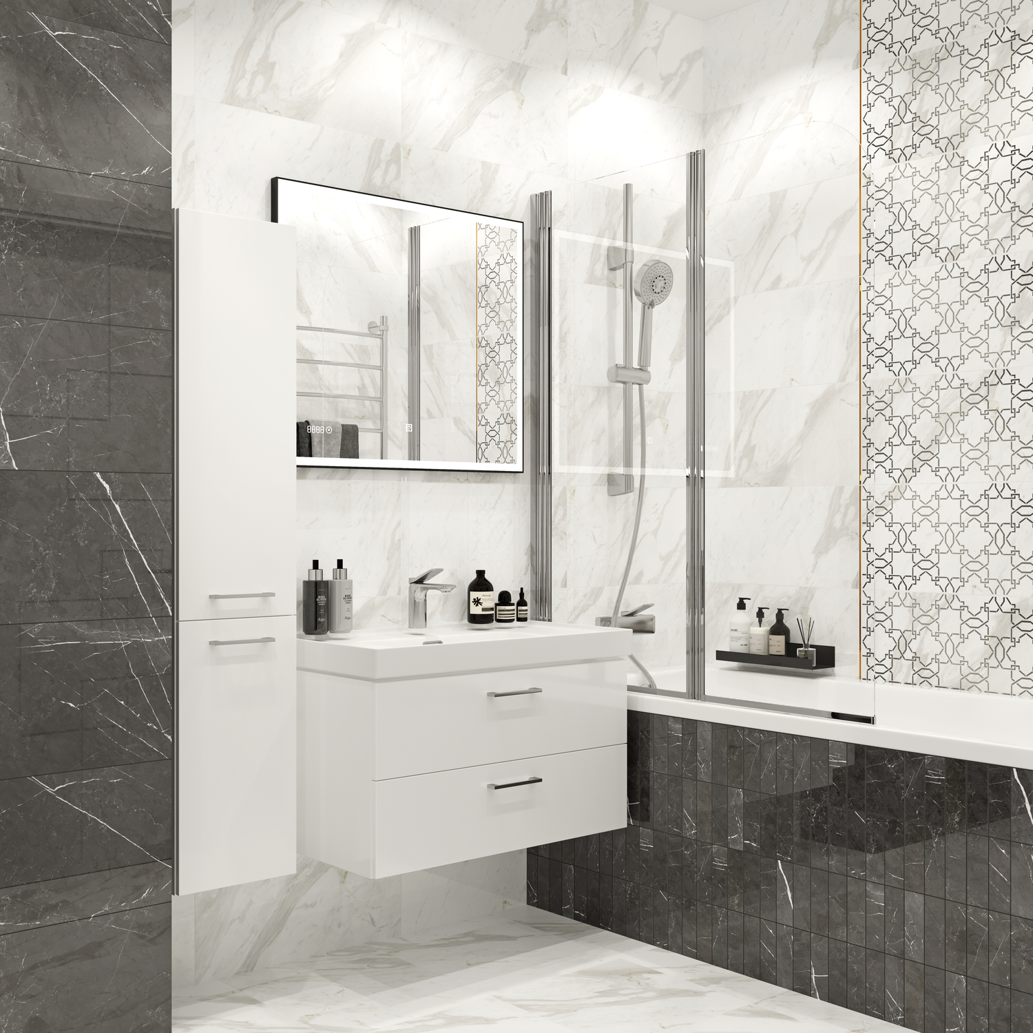 Дизайн плитки для ванной комнаты: создаем изысканный интерьер своими руками — INMYROOM