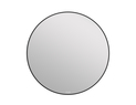 Зеркало ECLIPSE smart 100x100 с подсветкой круглое в черной рамке (фото спереди)